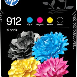 HP 912 Black/Cyan/Magenta/Yellow Original Ink Cartridges 4-Pack
