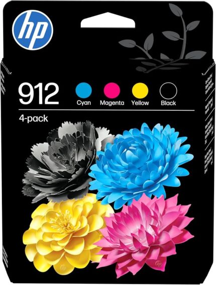 HP 912 Black/Cyan/Magenta/Yellow Original Ink Cartridges 4-Pack