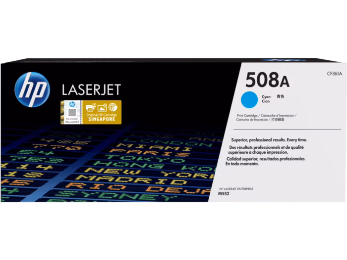 HP 508A Cyan Original LaserJet Toner Cartridge HP 508A Cyan Original LaserJet Toner Cartridge