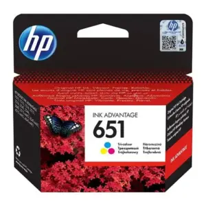 HP 651 Tri-color Original Ink Advantage Cartridge