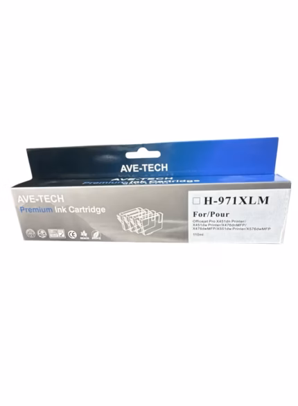 AVE-TECH PREMIUM INK 971XL MAGENTA / Pages 6600 / For Used In HP / Officejet Pro X451dn/X451dw/X551dw/X476dn/X476dw